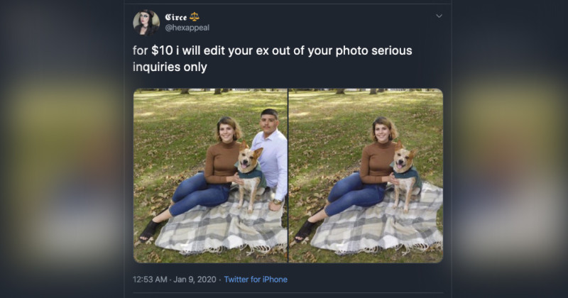 Artista inundado de trabajo después de ofrecerse a 'Borra a tu Ex' por 10$ por foto