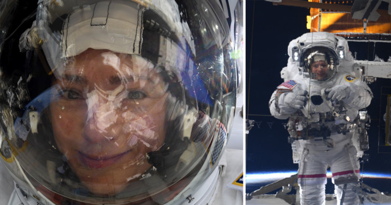 Un astronauta dispara a la caminata espacial se sella con una Nikon D5