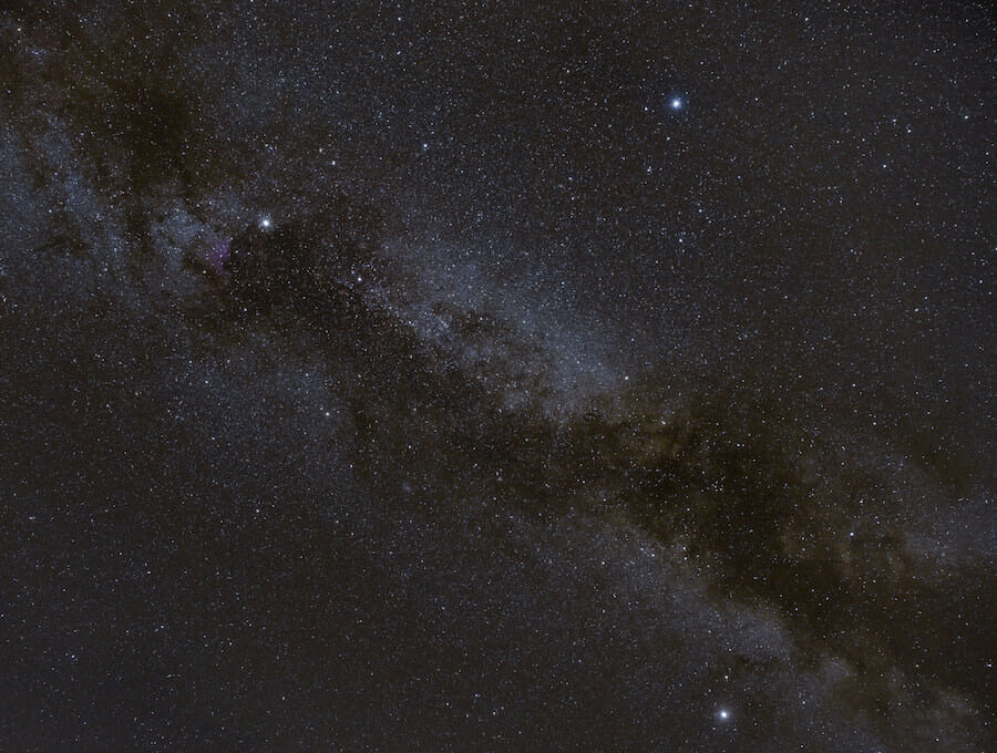 A night sky shot of the Milky Way galaxy